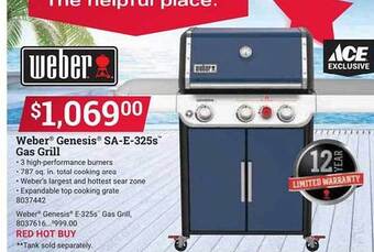 Ace Hardware Weber Genesis Sa-e-325s Gas Grill offer