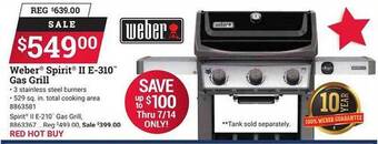 Ace Hardware Weber Spirit II E-310 Gas Grill offer