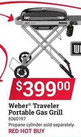 Ace Hardware Weber Traveler Portable Gas Grill offer