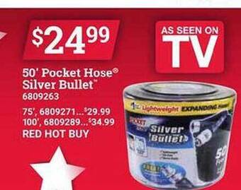 Ace Hardware 50' Pocket Hose Silver Bullet offer