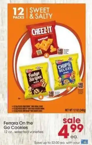 Giant Eagle Ferrara On The Go Cookies 12 oz. offer