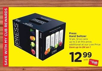 Cub Foods Press Hard Seltzer offer