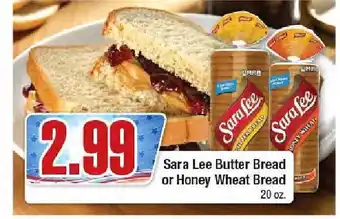 Sara Lee Butter Bread Or Honey Wheat Bread