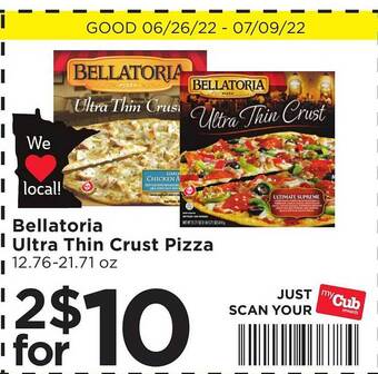 Cub Foods Bellatoria Ultra Thin Crust Pizza offer
