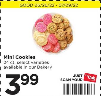 Cub Foods Mini Cookies offer