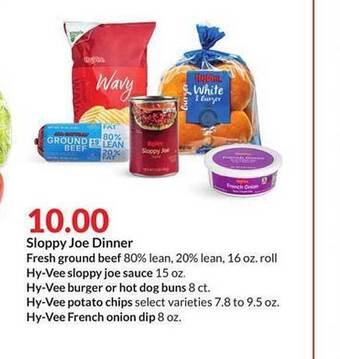 Hy-Vee Sloppy Joe Dinner offer