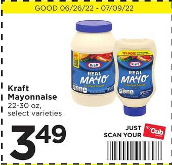 Cub Foods Kraft Mayonnaise offer