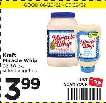 Cub Foods Kraft Miracle Whip offer