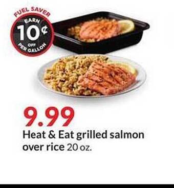 Hy-Vee Heat & Eat Grilled Salmon Over Rice offer