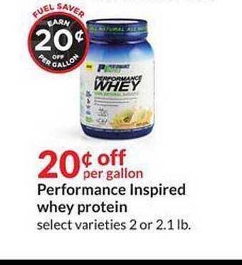 Hy-Vee Performance Inspired Whey Protein offer