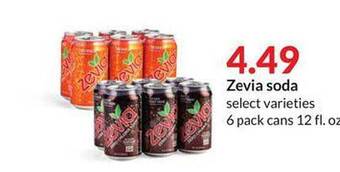 Hy-Vee Zevia Soda offer