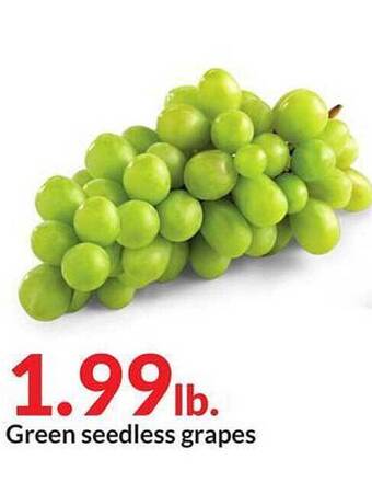 Hy-Vee Green Seedless Grapes offer