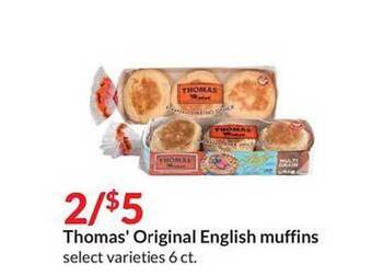 Hy-Vee Thomas' Original English Muffins offer