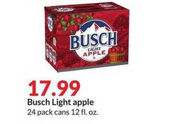 Hy-Vee Busch Light Apple offer