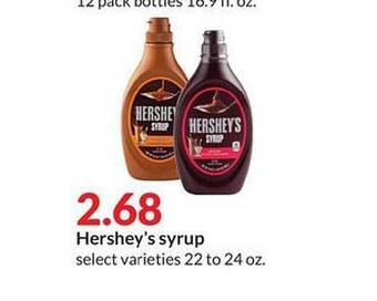 Hy-Vee Hershey's Syrup offer