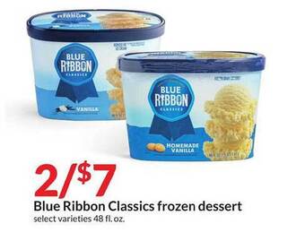Hy-Vee Blue Ribbon Classics Frozen Dessert offer