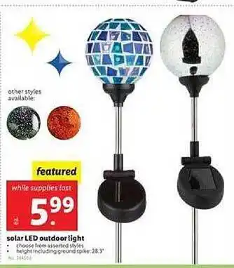 Lidl Solar Led Outdoor Light offer