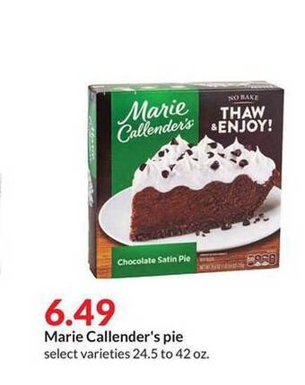 Hy-Vee Marie Callender's Pie offer