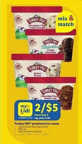 Lidl Turkey Hill Premium Ice Cream offer