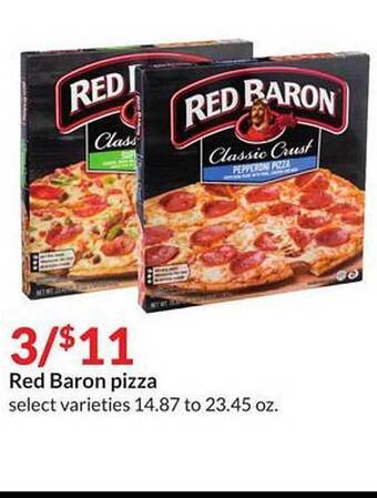 Hy-Vee Red Baron Pizza offer