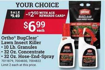 Ace Hardware Ortho Bugclear Lawn Insect Killer offer