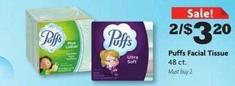 Family Dollar Puffs Facial Tissue offer