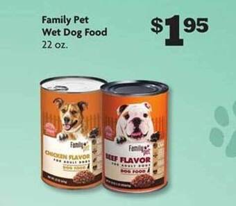 Family Dollar Family Pet Wet Dog Food offer