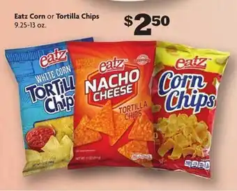 Family Dollar Eatz Corn Or Tortilla Chips offer