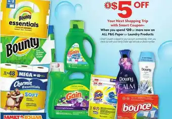 Family Dollar P&g Paper Or Laundry Products offer