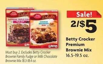 Family Dollar Betty Crocker Premium Brownie Mix offer