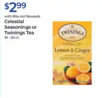 Rite Aid Celestial Seasonings Or Twinings Tea offer