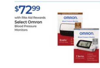 Rite Aid Select Omron Blood Pressure Monitors offer