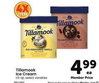 Safeway Tillamook Ice Cream offer