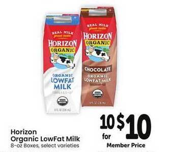 Safeway Horizon Organic LowFat Milk offer