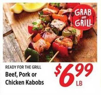 Rouses Beef, Pork Or Chicken Kabobs offer