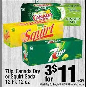 Super King Markets 7up, Canada Dry Or Squirt Soda offer