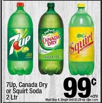 Super King Markets 7up, Canada Dry Or Squirt Soda offer