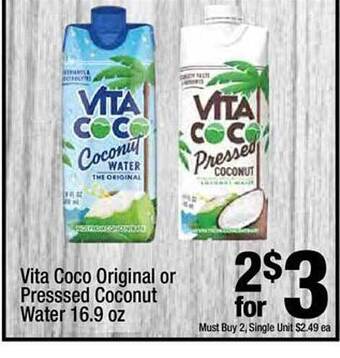 Super King Markets Vita Coco Original Or Pressed Coconut Water offer