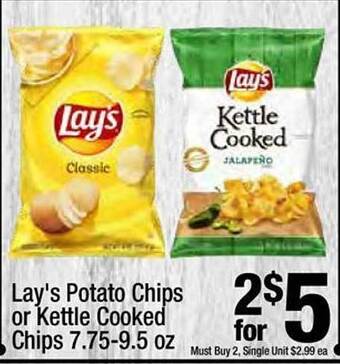 Super King Markets Lay's Potato Chips Or Kettle Cooked Chips offer