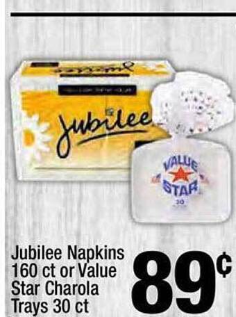 Super King Markets Jubilee Napkins Or Value Star Charola Trays offer