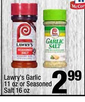 Super King Markets Lawry's Garlic Or Seasoned Salt offer