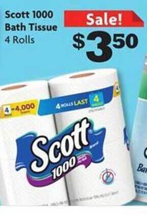 Family Dollar Scott 1000 Bath Tissue offer