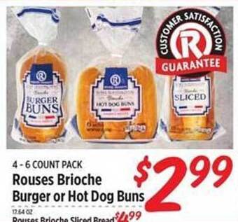 Rouses Rouses Brioche Burger Or Hot Dog Buns offer