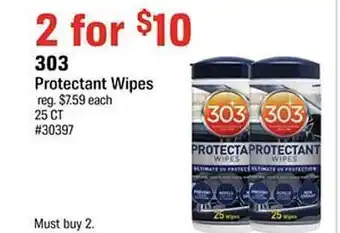 AutoZone Protectant Wipes offer