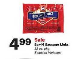 Stater Bros Bar-m Sausage Links offer