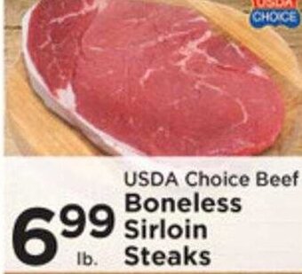 Pioneer Supermarkets Boneless Sirloin Steaks offer