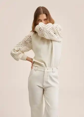 Mango Cotton crochet sweater offer