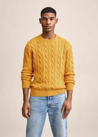 Mango Braided cotton sweater offer