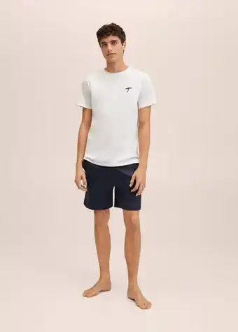 Mango Embroidered logo pyjamas offer
