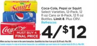 Foods Co Coca-cola, Pepsi Or Squirt offer